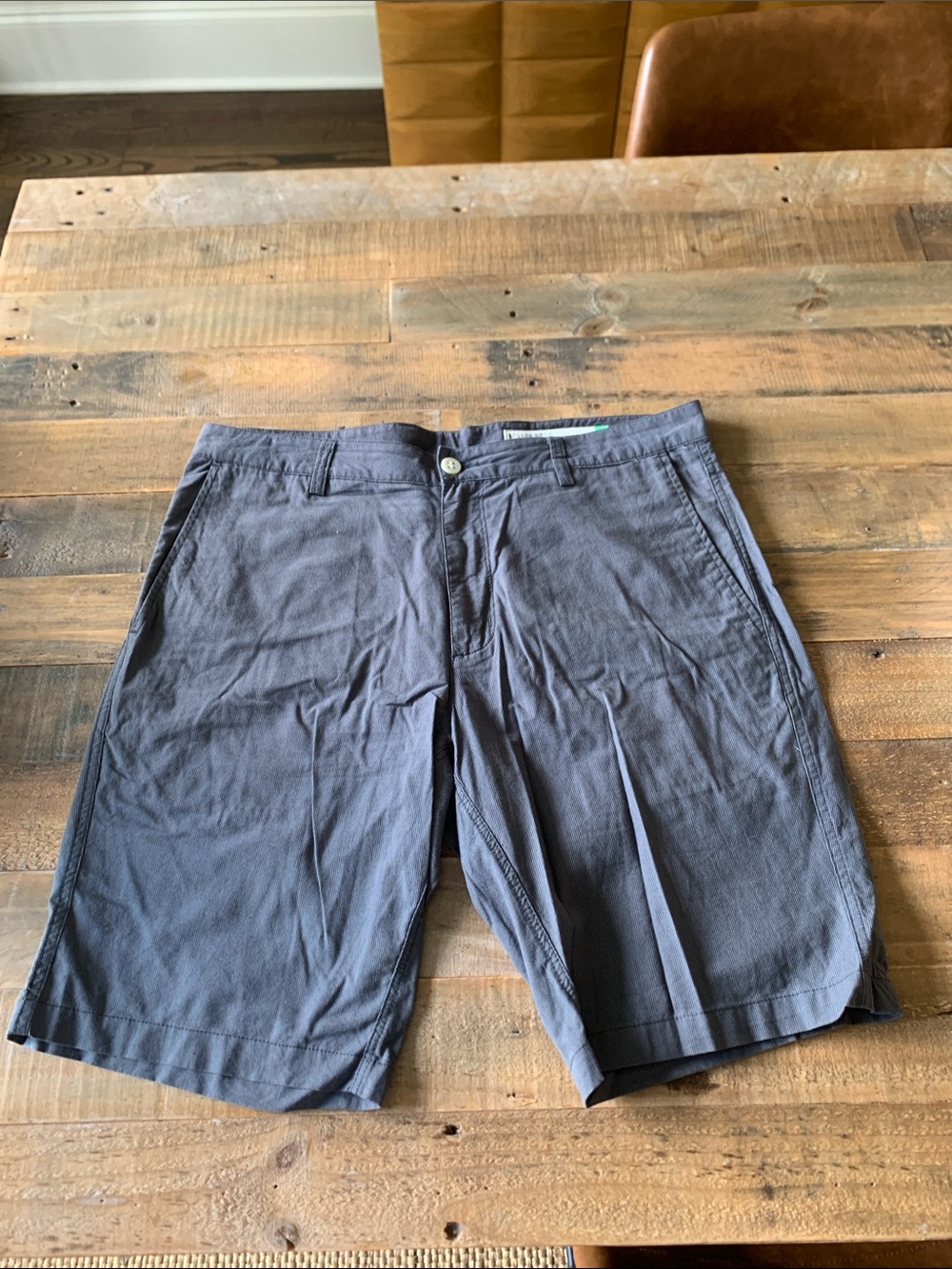 Linksoul Men's Slate Gray Flat-Front Shorts
